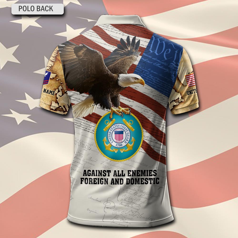 US Coast Guard, Honor The Fallen - Polo Shirt - Image 3