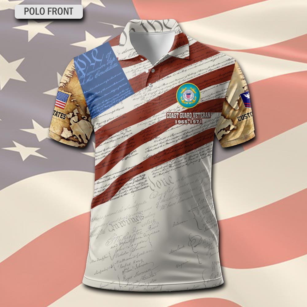 US Coast Guard, Honor The Fallen - Polo Shirt - Image 2