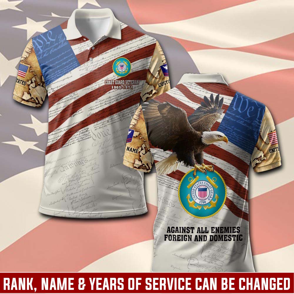 US Coast Guard, Honor The Fallen - Polo Shirt