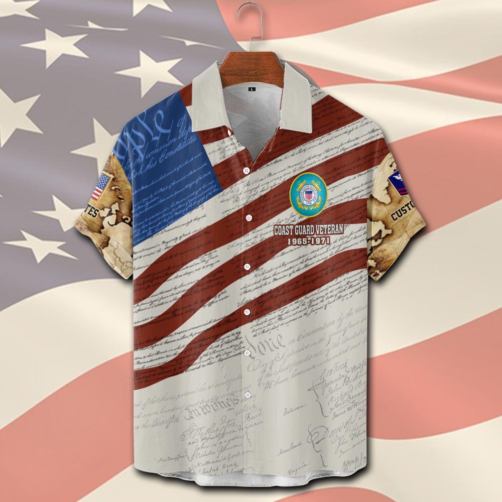 US Coast Guard, Once A Coastie, Always A Coastie - Short Sleeve Button Shirt - Image 2