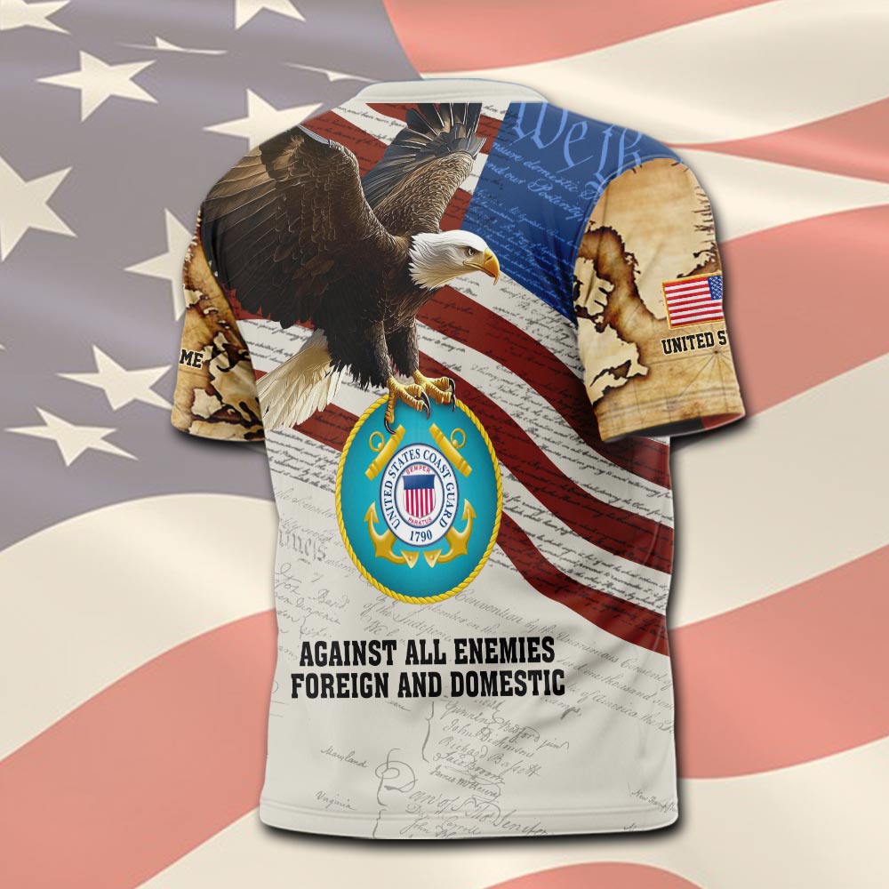 US Coast Guard, Honor The Fallen - T-Shirt - Image 3