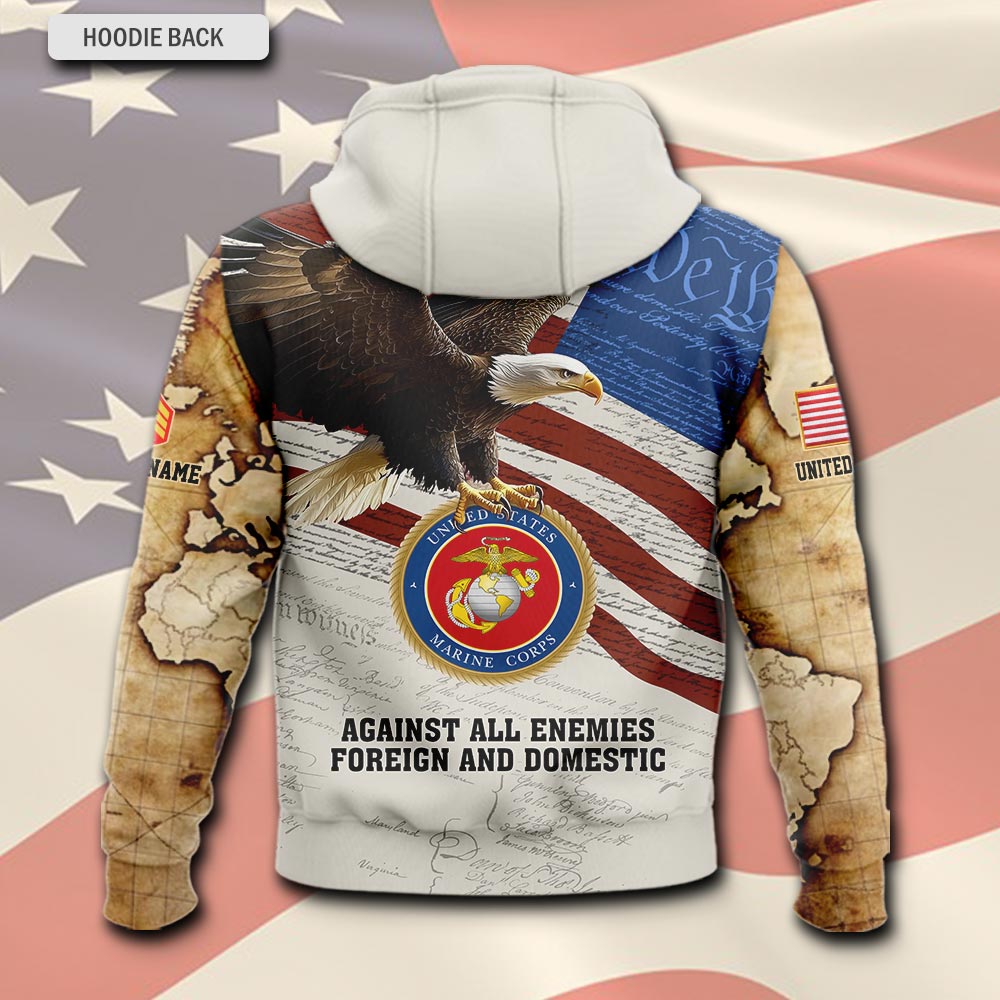 US Marine Corps, Life And Pride - Hoodie - Image 3