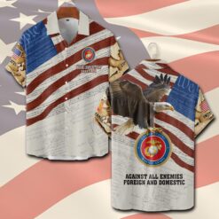 US Marine Corps, Proud To Have Served - Short Sleeve Button Shirt