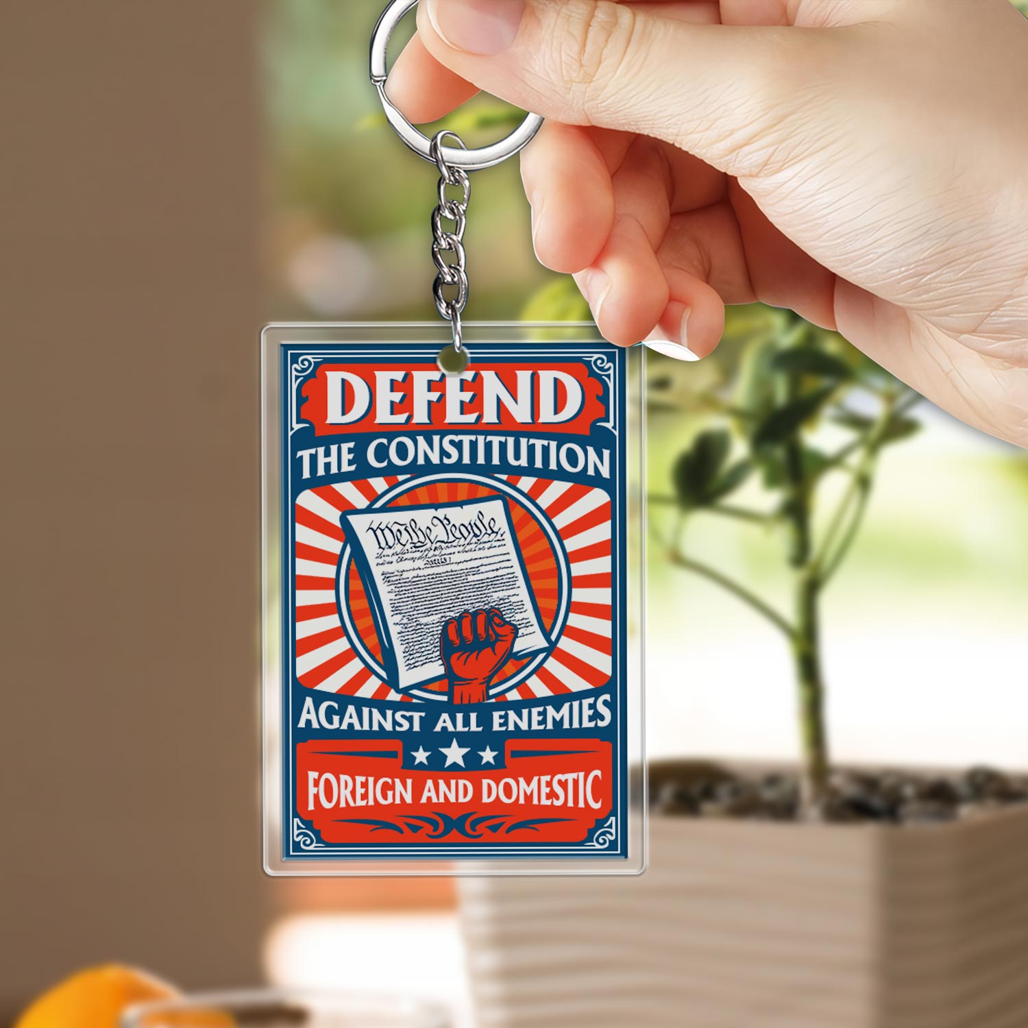 US Navy, E 7 Red - Acrylic Keychain - Image 2