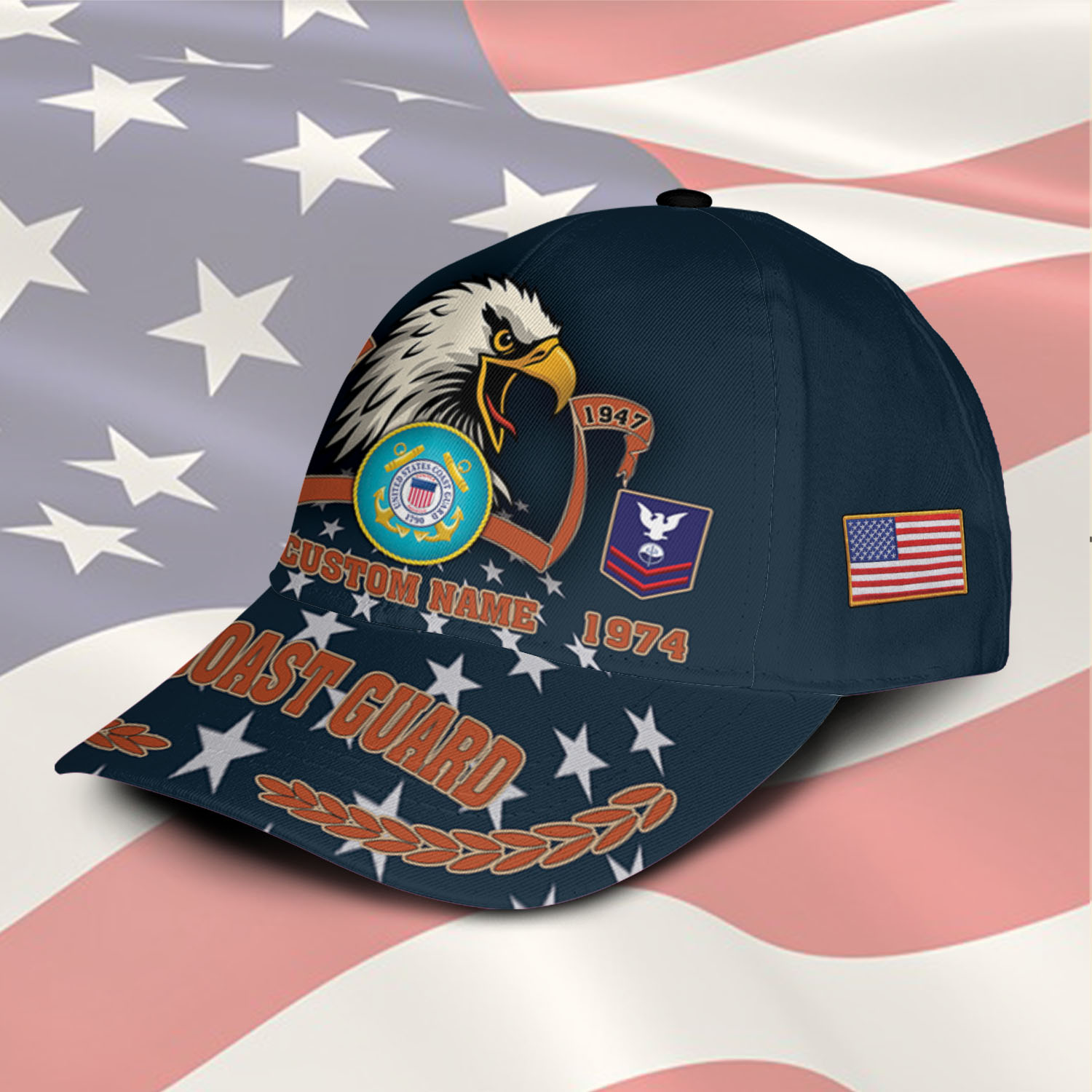 US Coast Guard, E 2 Blue - Classic Cap - Image 2