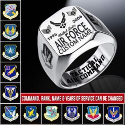 Air Force Command, E 9 Air Force Chief Master Sergeant - Engraved Men's Ring