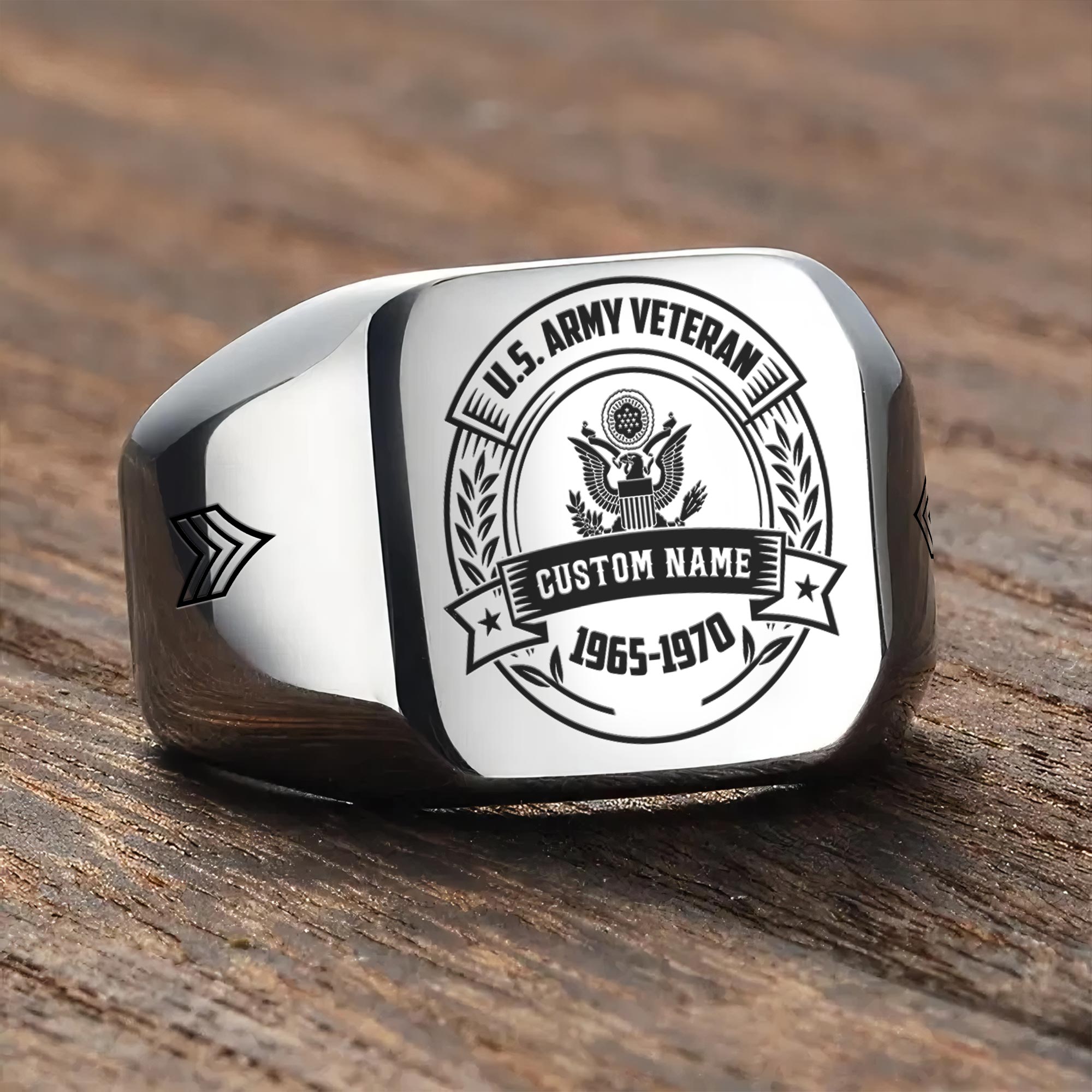 US Army, Always Remember, Never Forget - Engraved Men's Ring - Image 3