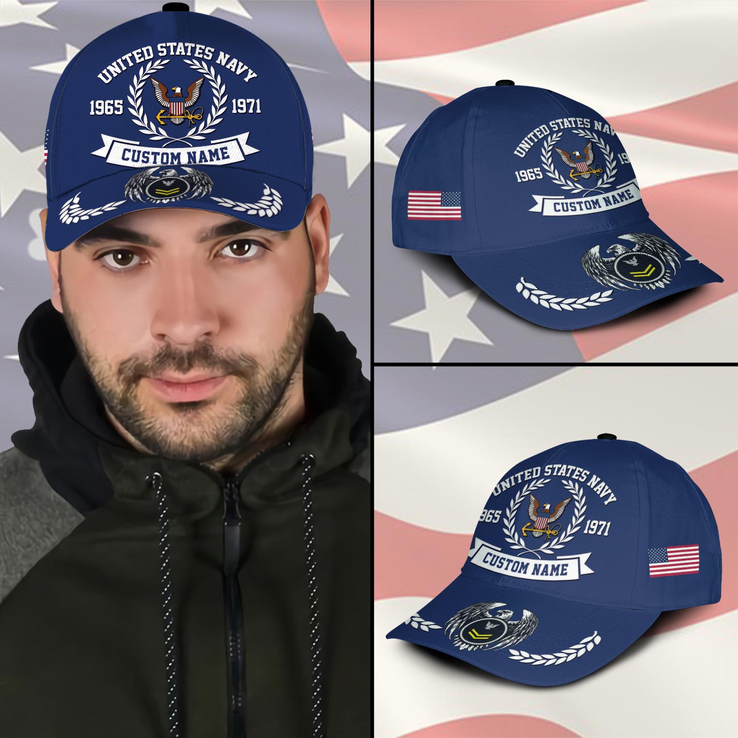 US Navy, E 6 Gold - Classic Cap - Image 3