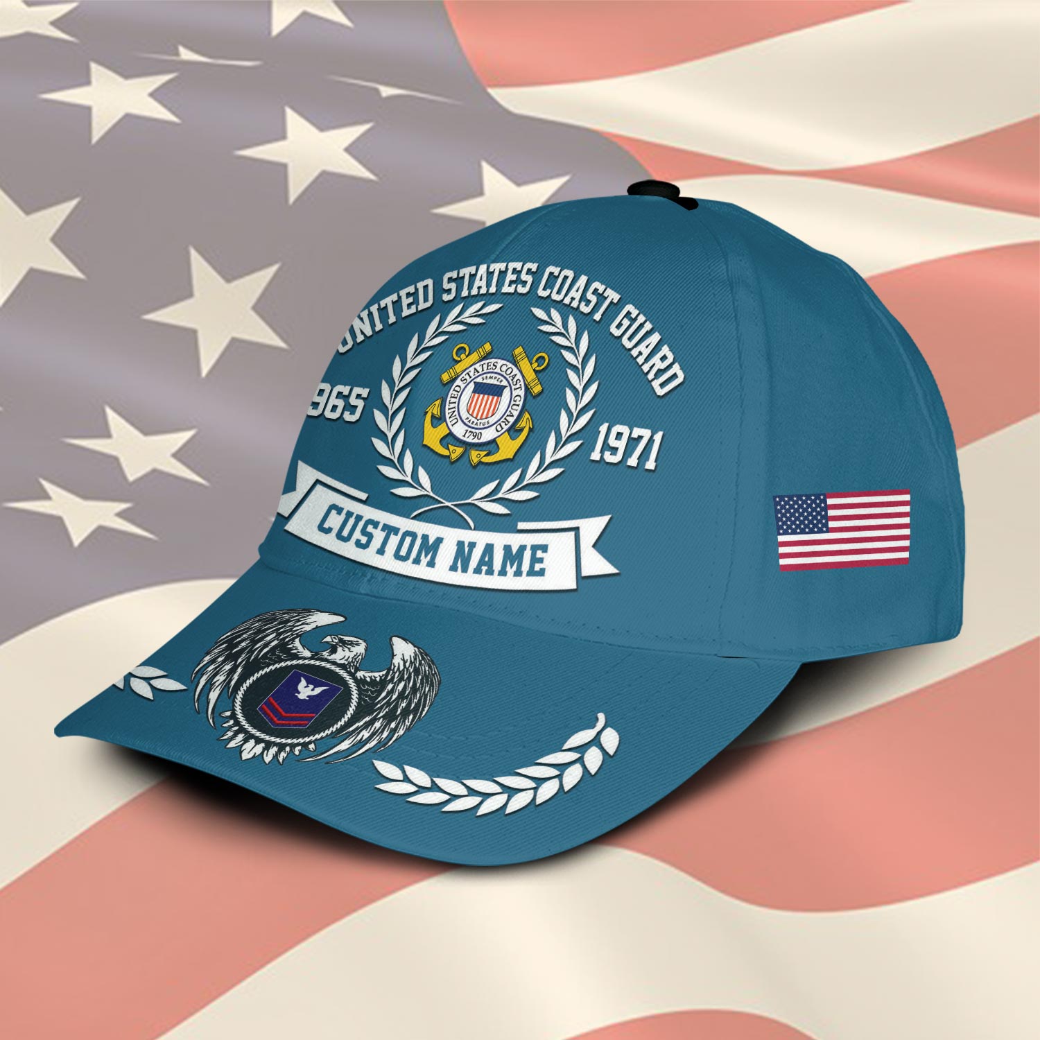 US Coast Guard, Remember - Honor - Respect - Classic Cap - Image 2