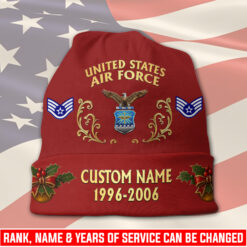 US Air Force , American By Birth, Veteran By Choice - Full-Printed Beanie Hat