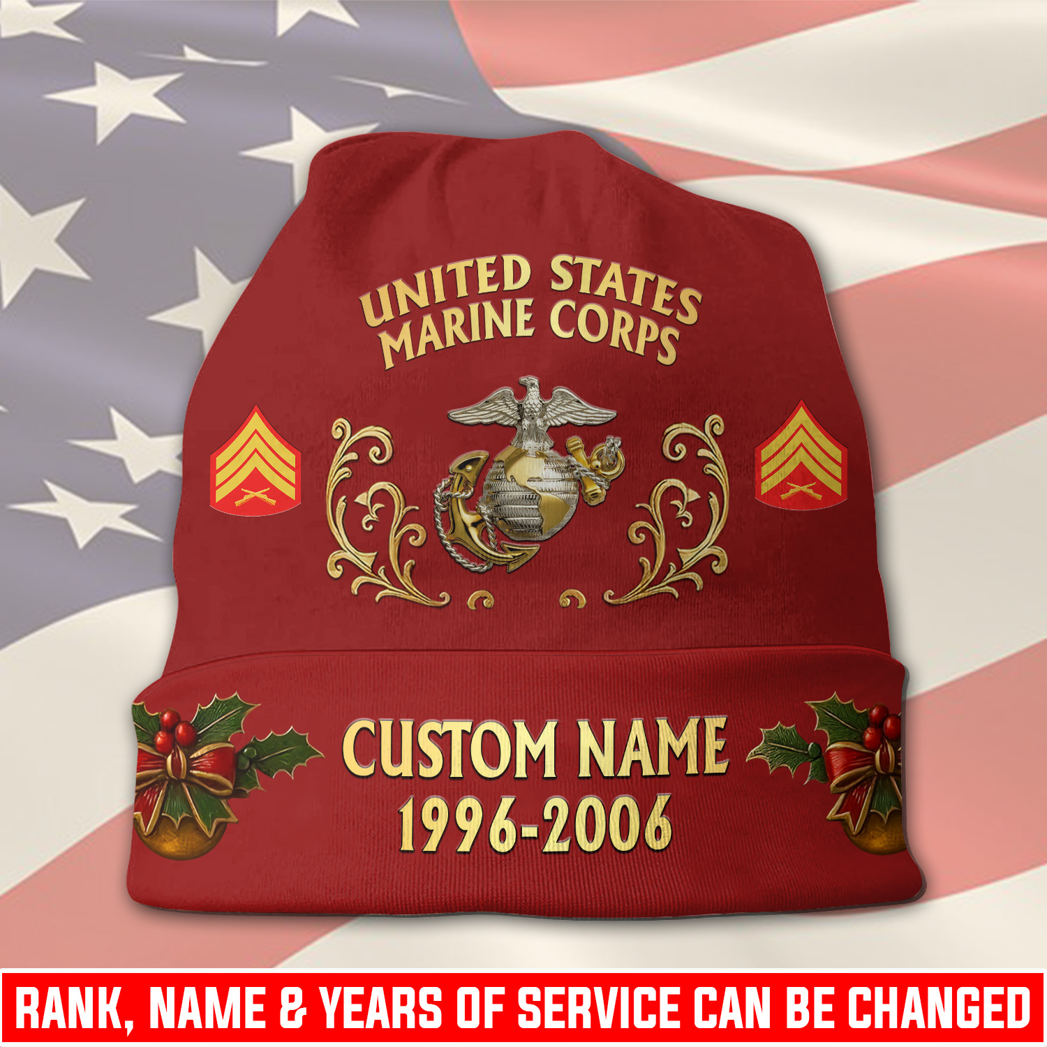 US Marine Corps, Thank a Veteran - Full-Printed Beanie Hat