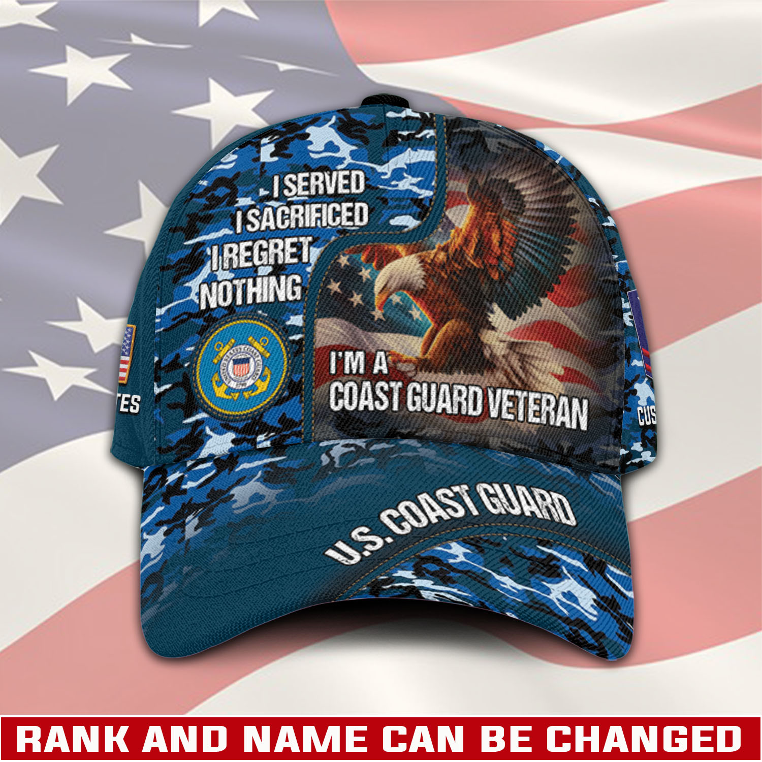 US Coast Guard, American By Birth, Veteran By Choice - Classic Cap