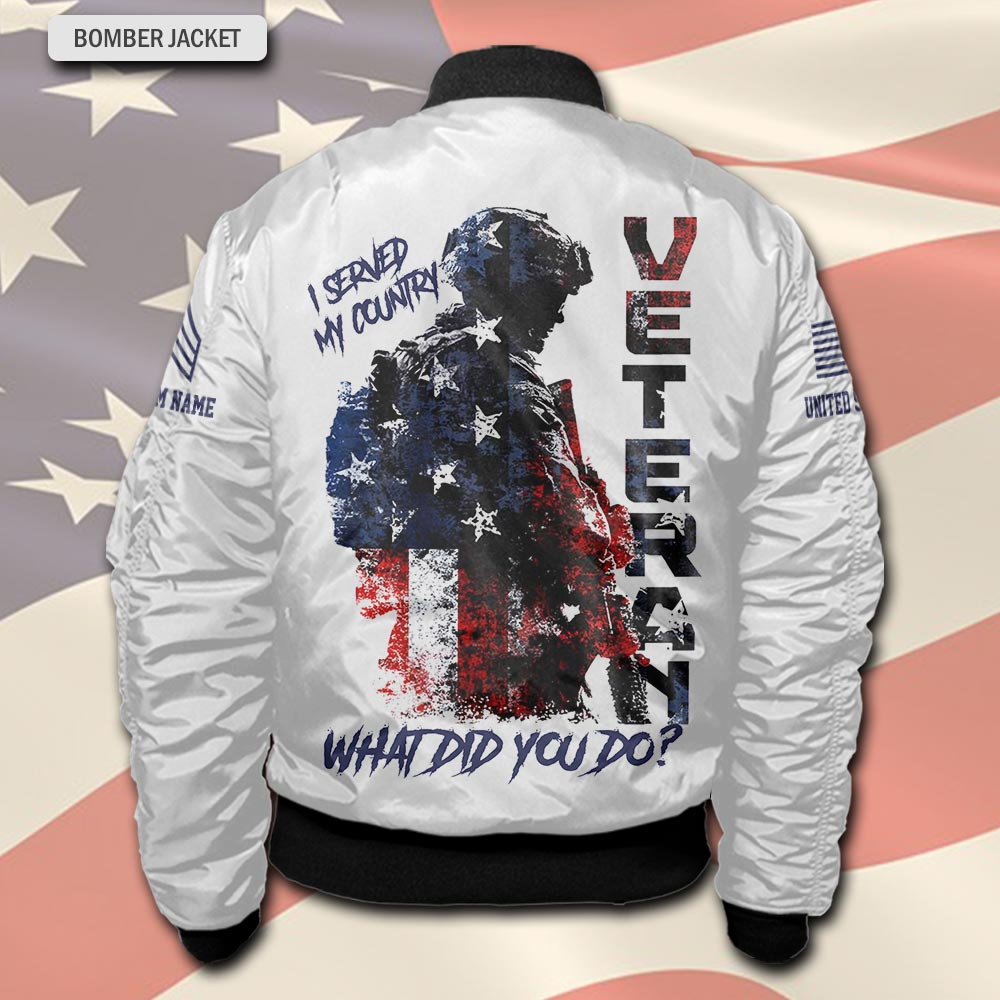 US Army, Freedom Over Fear - Bomber Jacket - Image 3