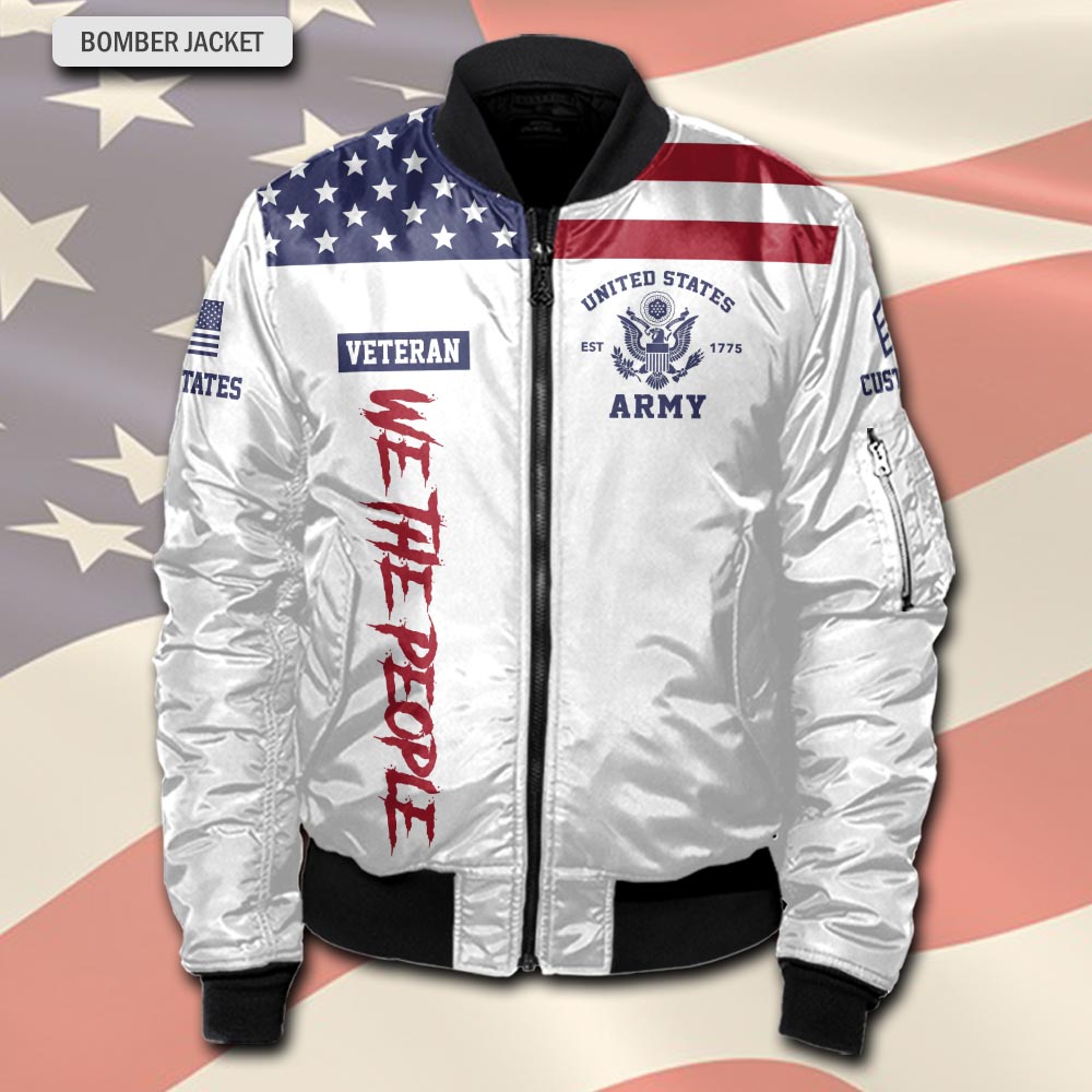 US Army, Freedom Over Fear - Bomber Jacket - Image 2