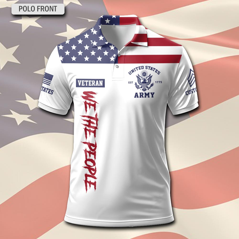 US Army, E 7 Army Master Specialist - Polo Shirt - Image 2