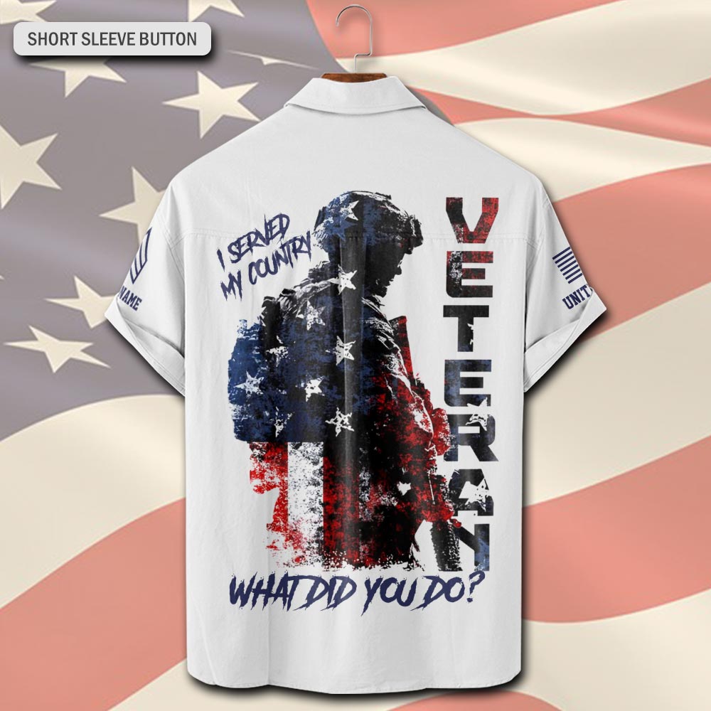US Army, Freedom Isn't Free - Short Sleeve Button Shirt - Image 3