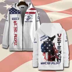 US Marine Corps, Freedom Over Fear - Zip Hoodie