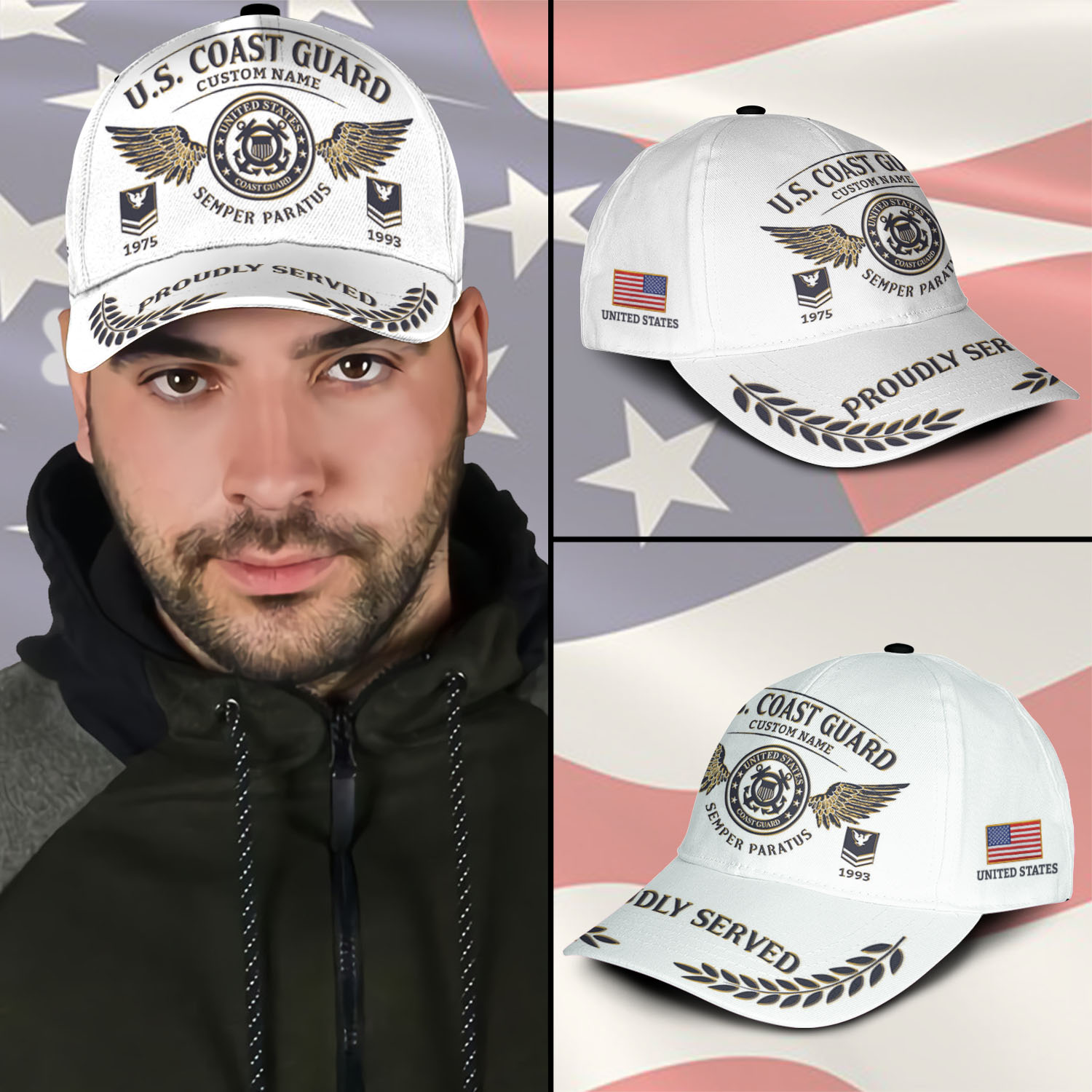 US Coast Guard, E 2 Blue - Classic Cap - Image 3