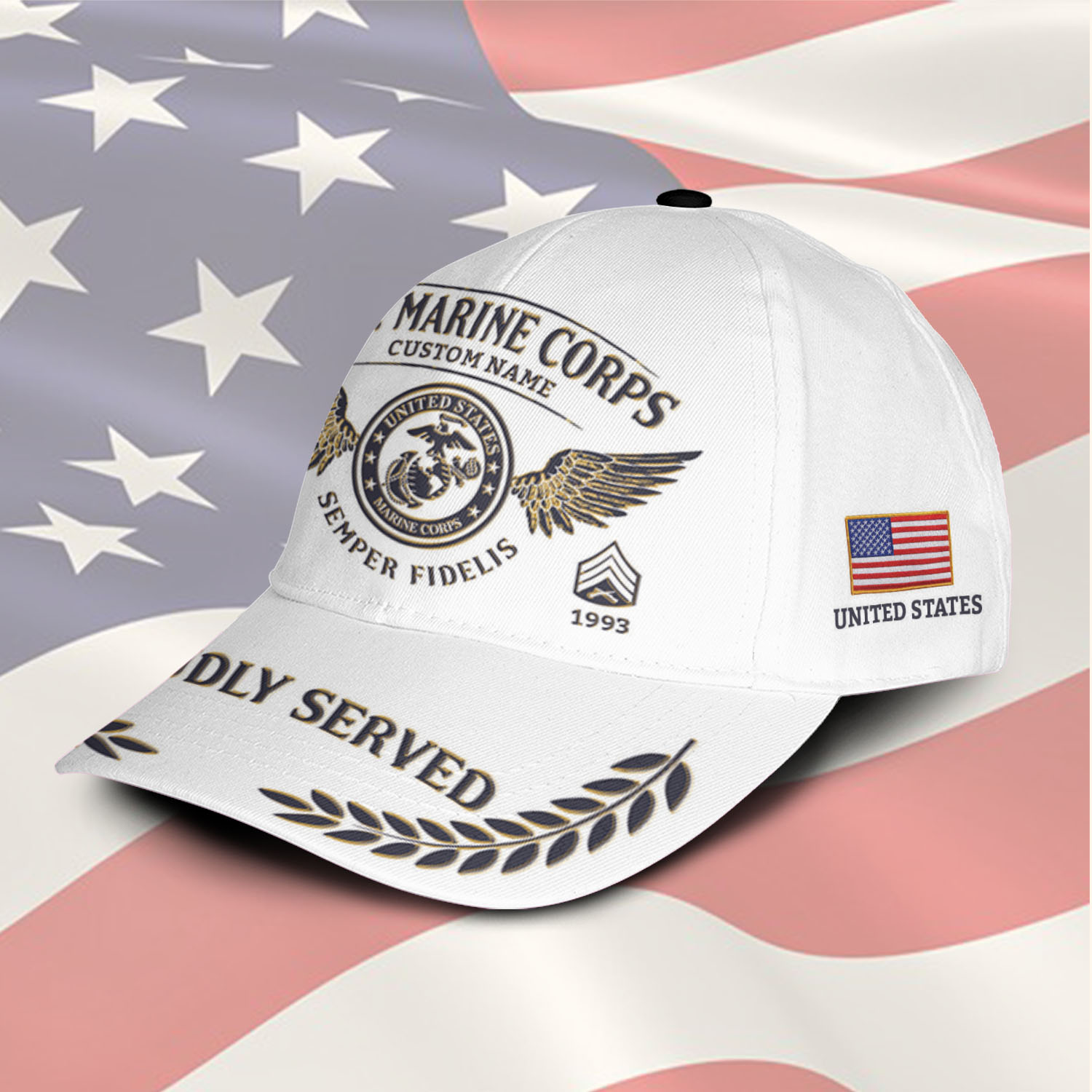 US Marine Corps, E 5 Marines Sergeant - Classic Cap - Image 2