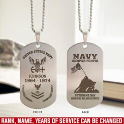 US Navy - Silver Engraved Dog Tag