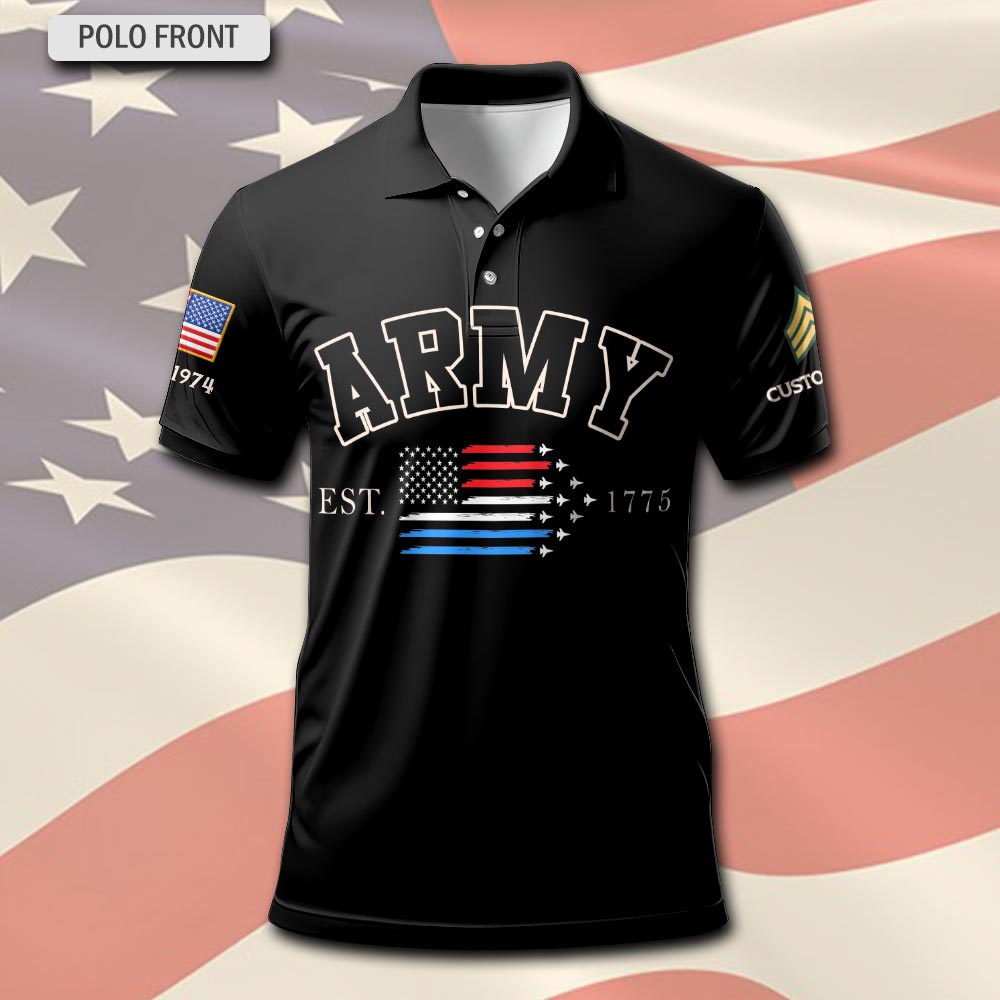 US Army, O 4 Army Major - Polo Shirt - Image 2