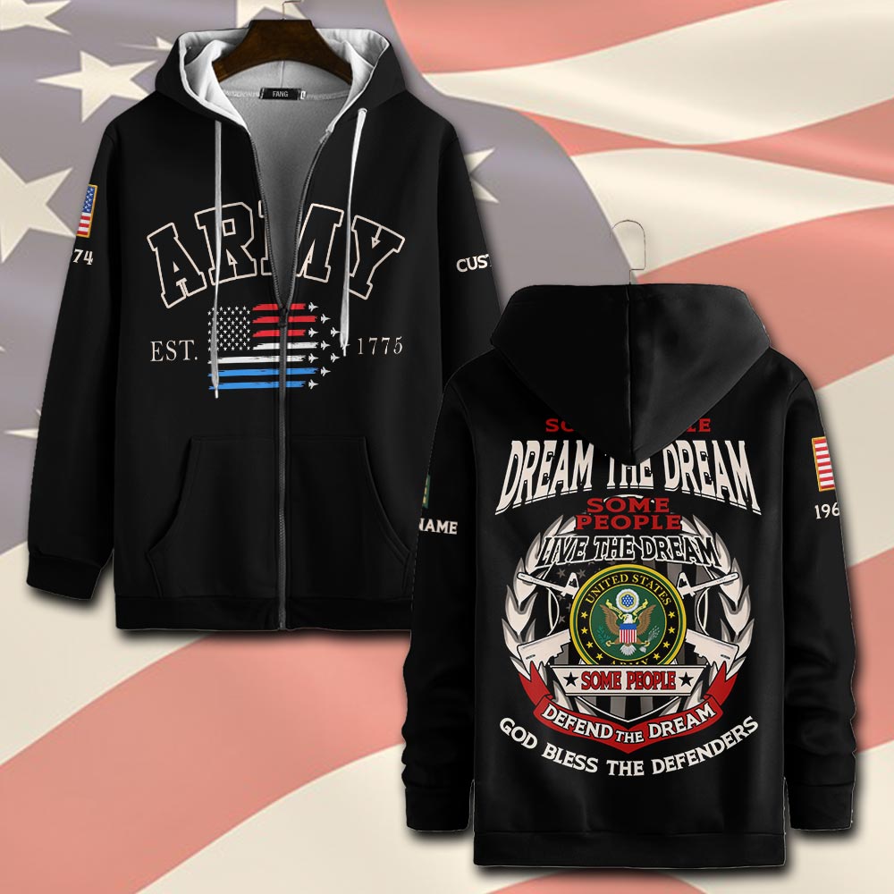 US Army, E 4 Army Corporal - Zip Hoodie