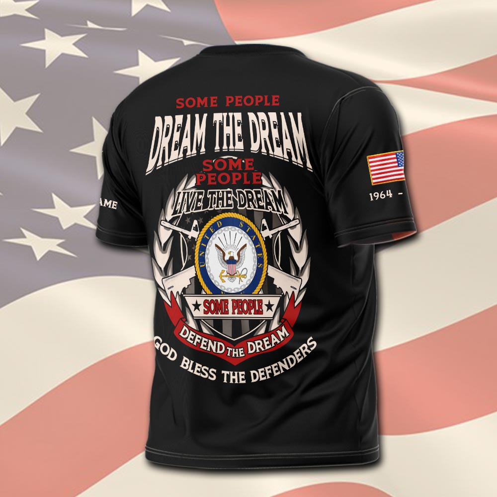 US Navy, Proud Veteran - T-Shirt - Image 3