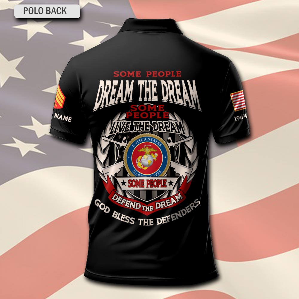 US Marine Corps, E 5 Marines Sergeant - Polo Shirt - Image 3