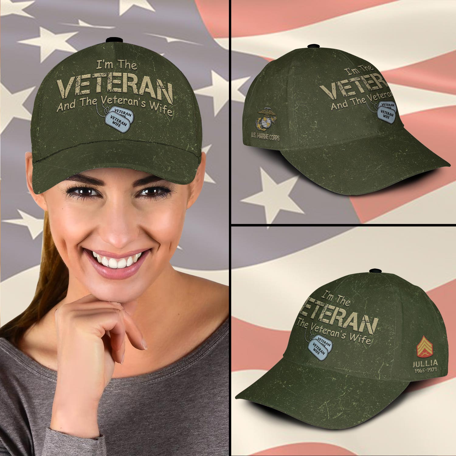 US Marine Corps, E 9 Marines Master Gunnery Sergeant - Classic Cap - Image 3