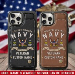 US Navy, Duty, Honor, Country - Leather Flip Phone Case