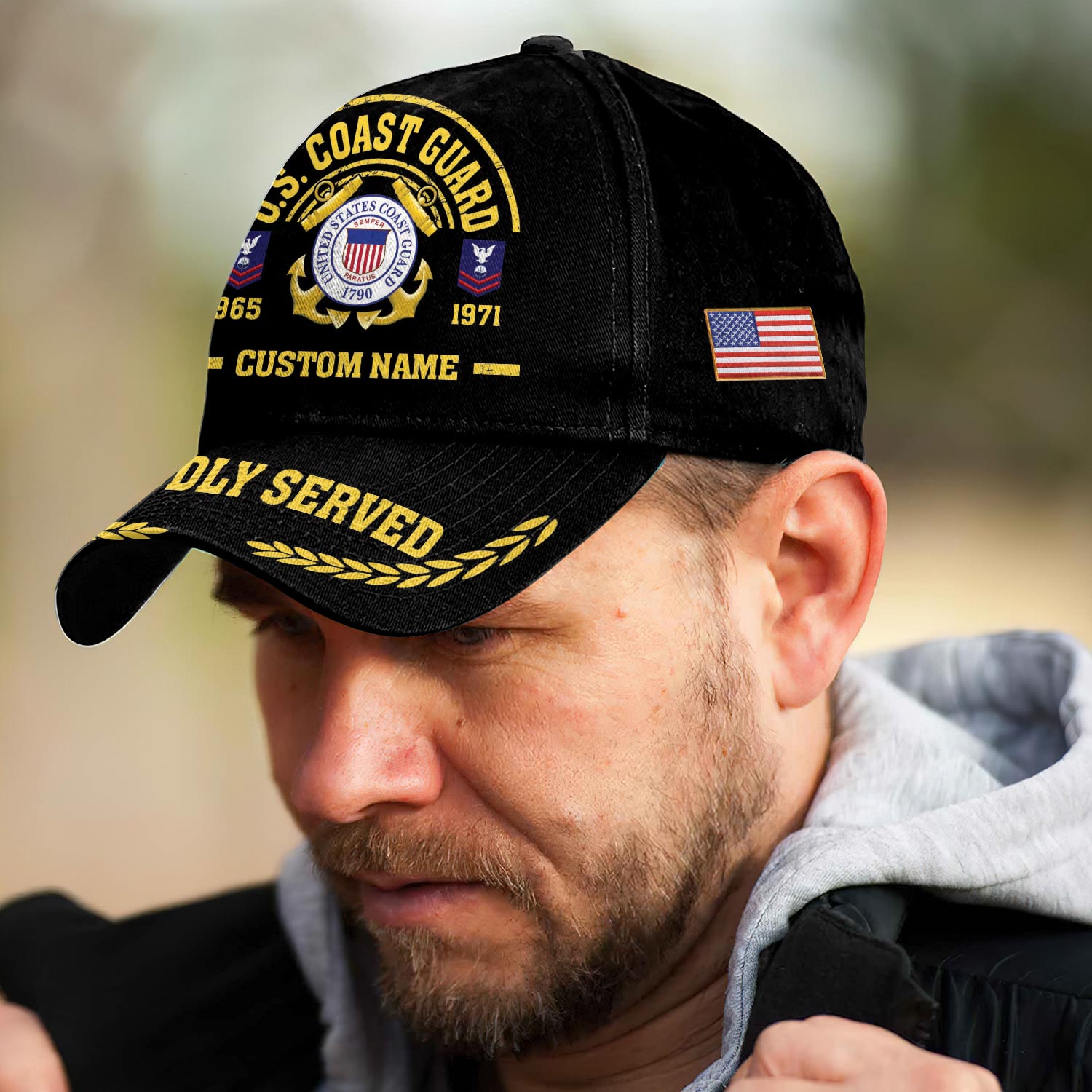 US Coast Guard, E 6 Red - Classic Cap - Image 3