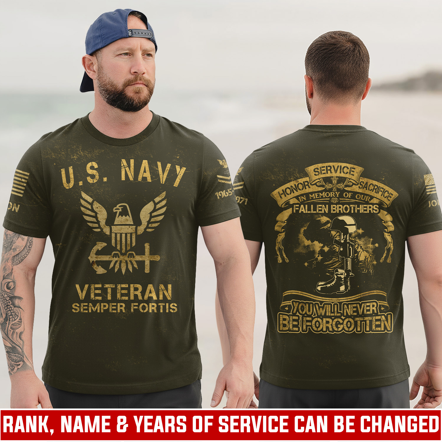 US Navy, Freedom Over Fear - T-Shirt