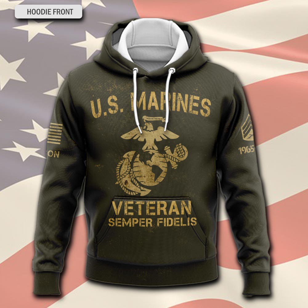US Marine Corps, I Walked The Walk - Hoodie - Image 2