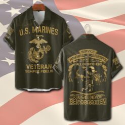 US Marine Corps, Lest We Forget - Short Sleeve Button Shirt