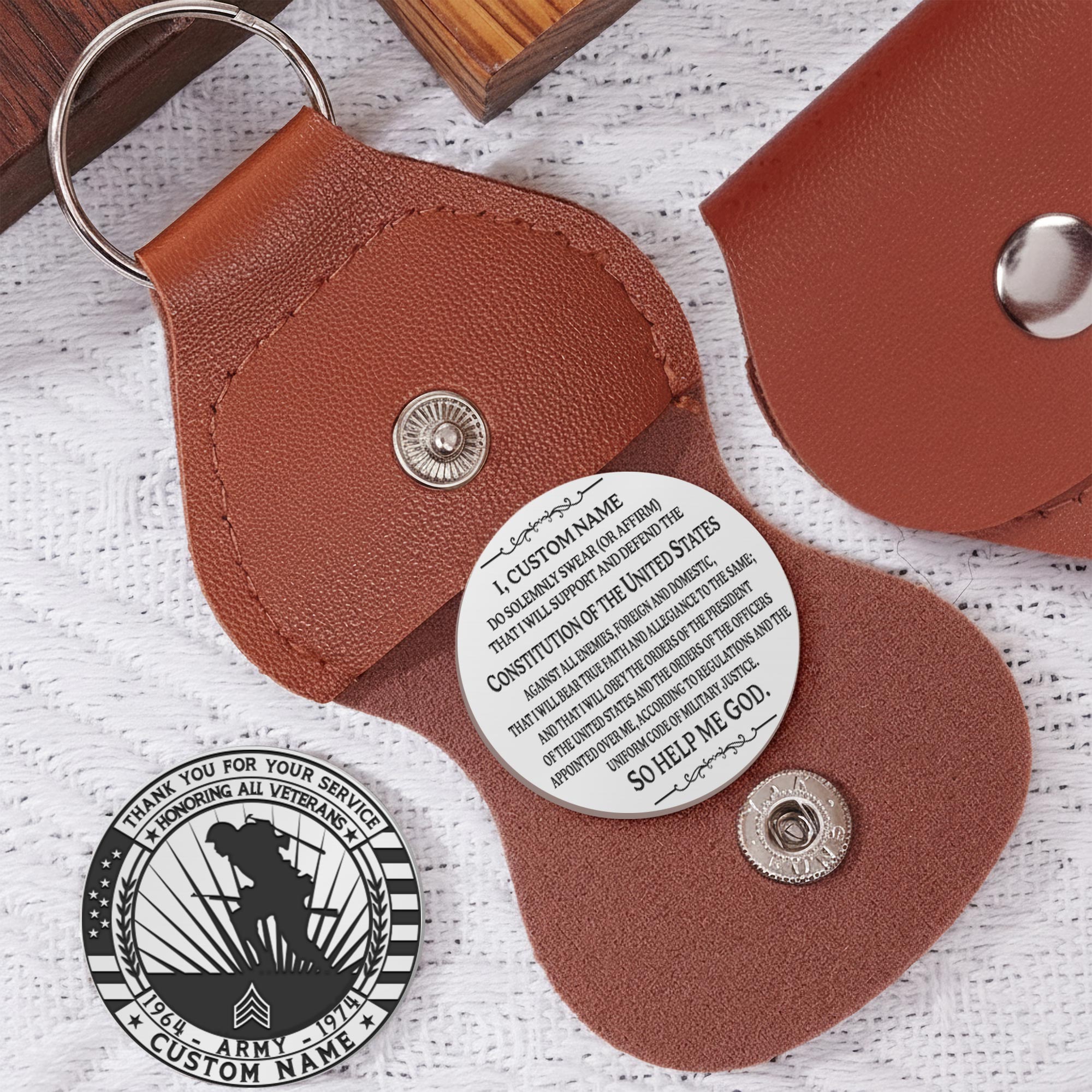 US Army, Defender of Freedom - Military Engraved Challenge Coin - Image 5