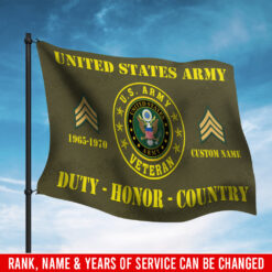 US Army, Proud Veteran - Flying Flag 4×6 Feet(123×183 Cm)