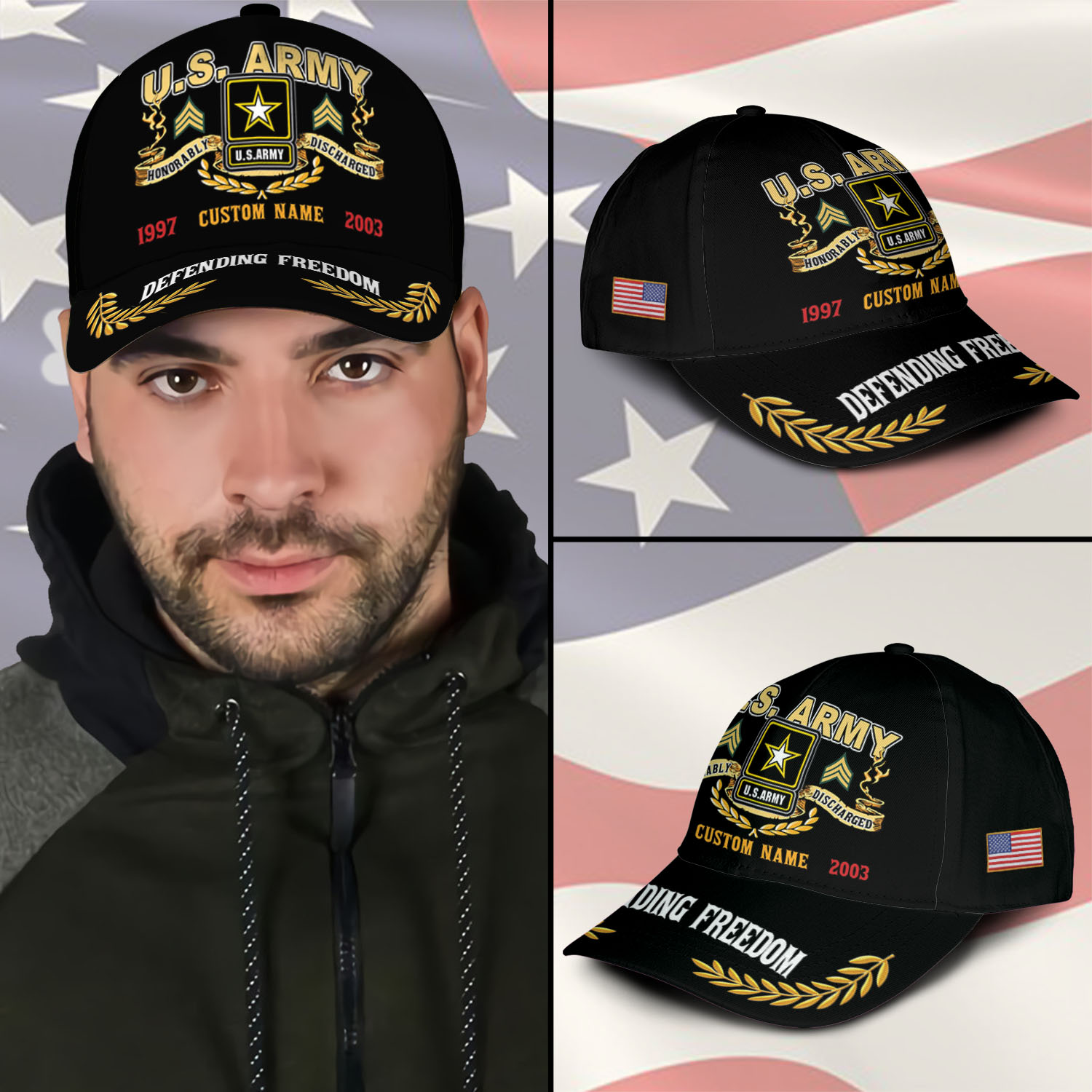 US Army, Honoring All Who Served - Classic Cap - Image 3