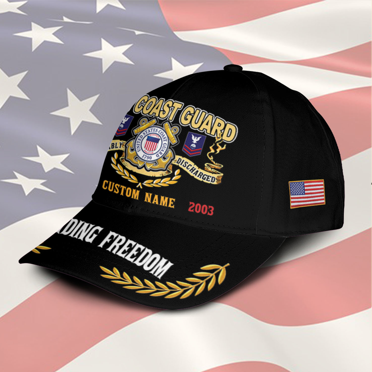 US Coast Guard, Duty, Honor, Country - Classic Cap - Image 2