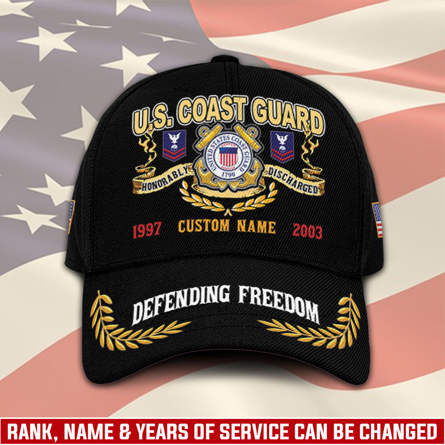 US Coast Guard, Duty, Honor, Country - Classic Cap