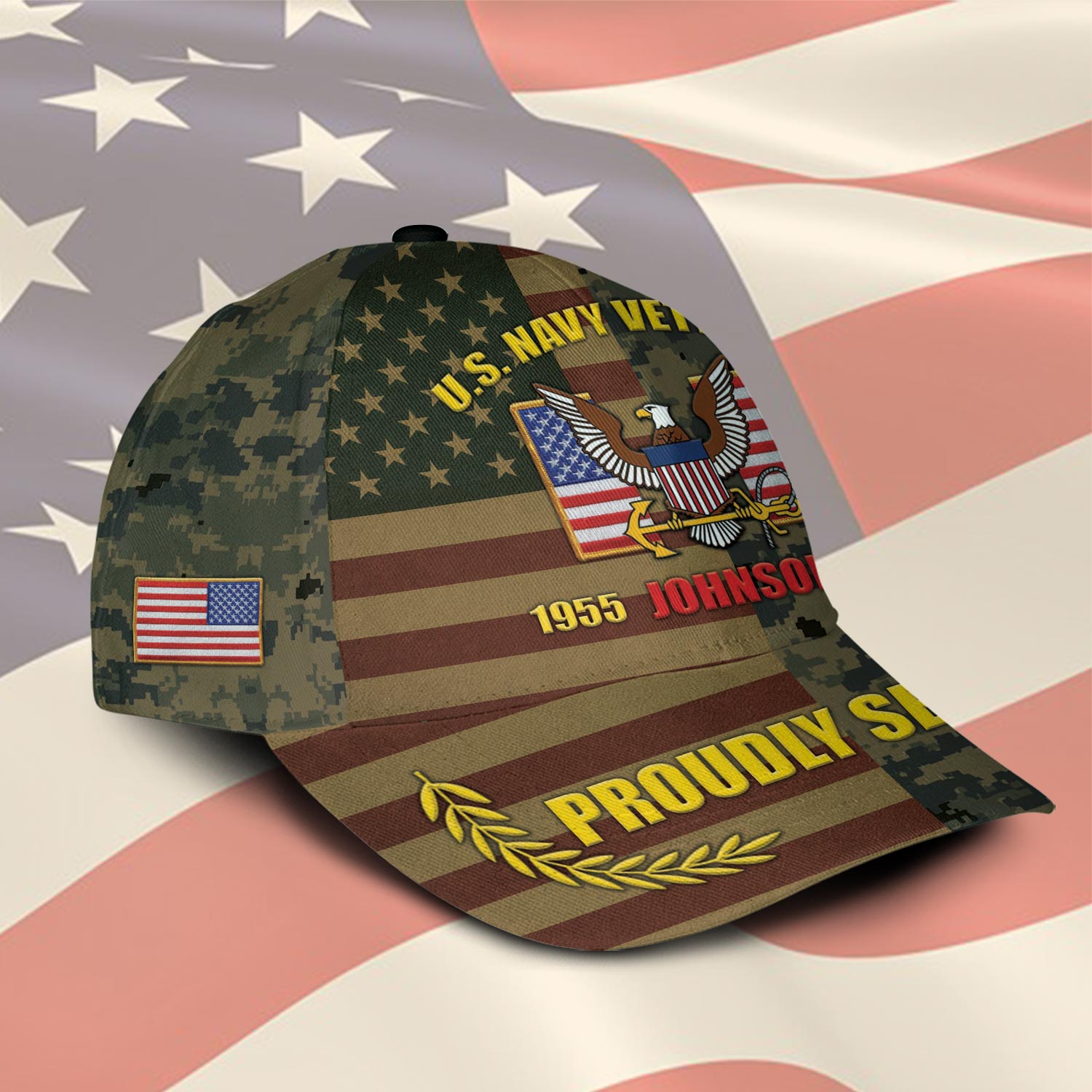 US Navy, American By Birth, Veteran By Choice - Classic Cap - Image 2
