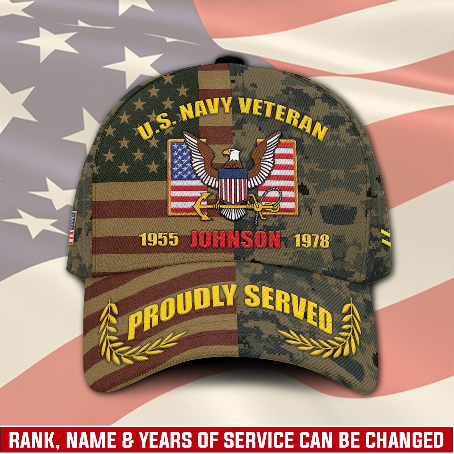 US Navy, American By Birth, Veteran By Choice - Classic Cap