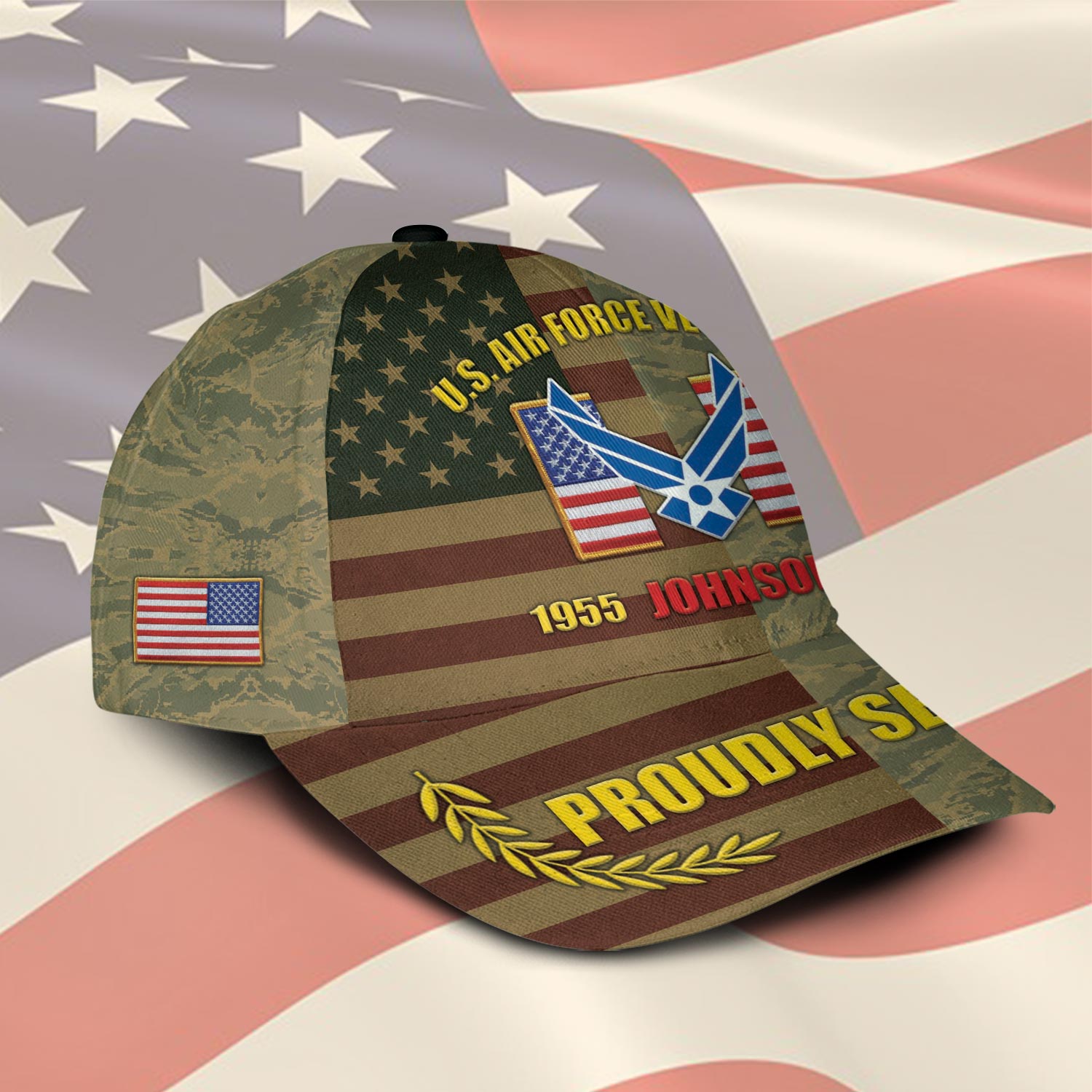 US Air Force, American By Birth, Veteran By Choice - Classic Cap - Image 2