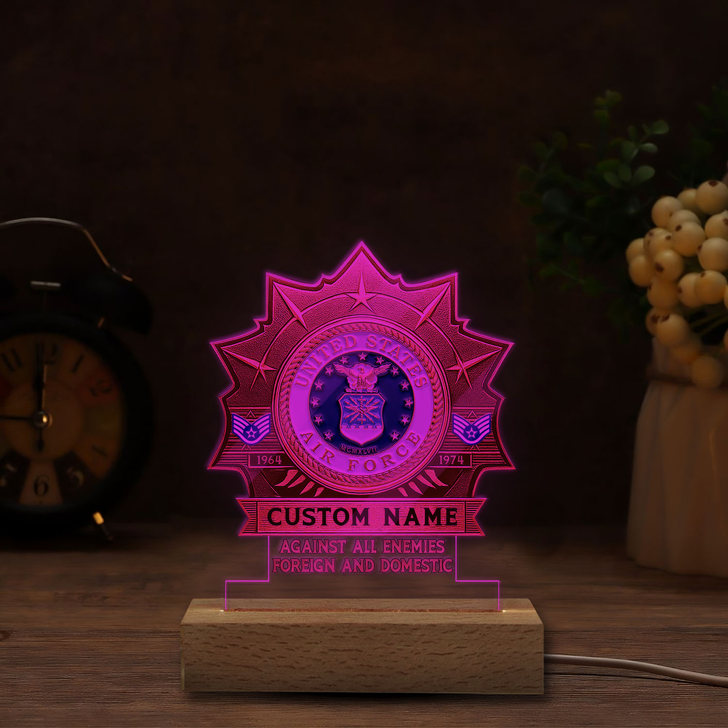 US Air Force , O 5 Air Force Lieutenant Colonel - Personalized Led Lamp - Image 5