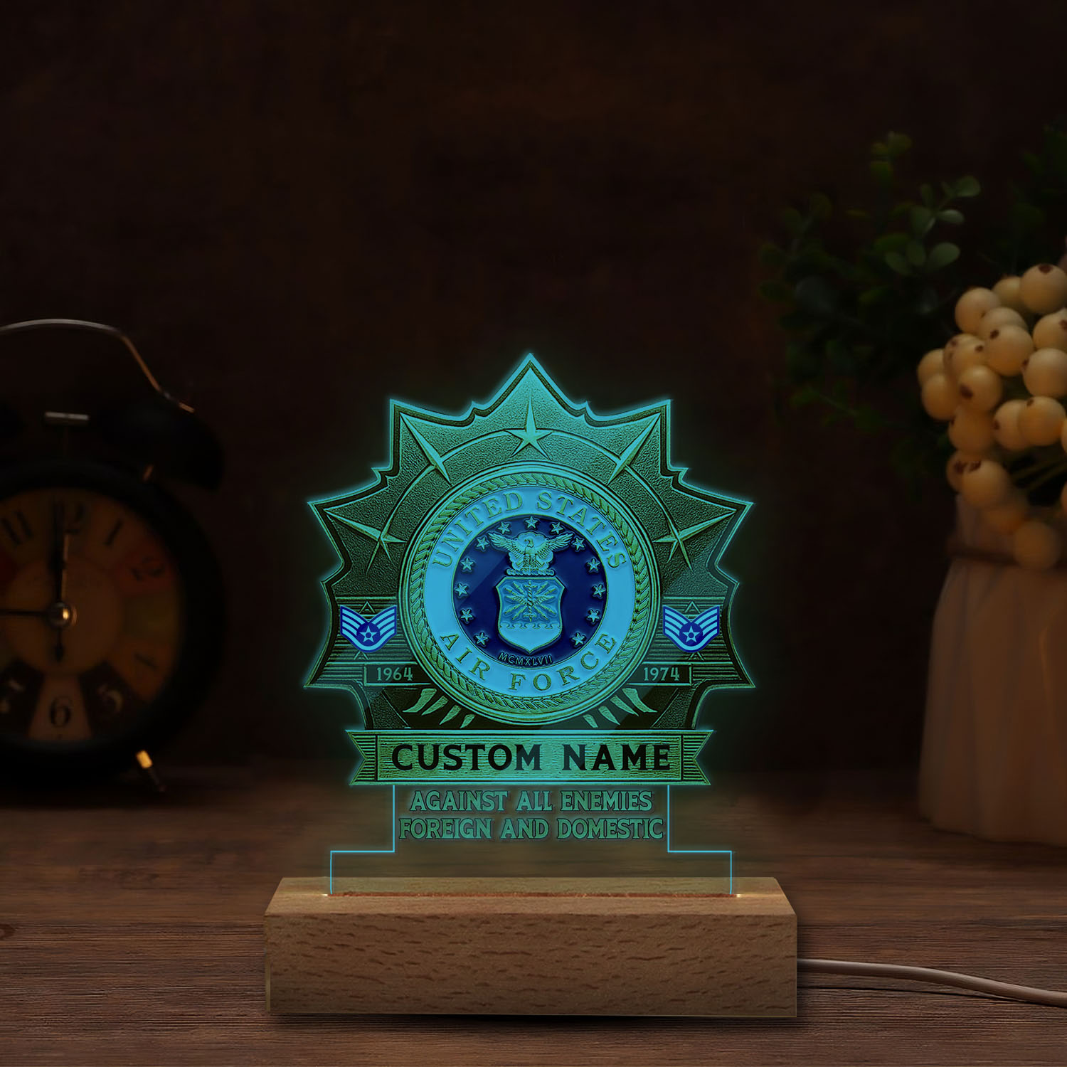 US Air Force , O 5 Air Force Lieutenant Colonel - Personalized Led Lamp - Image 6