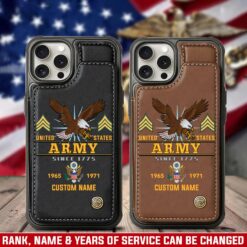 US Army, Thank a Veteran - Leather Flip Phone Case