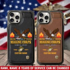 US Marine Corps, No One Gets Left Behind - Leather Flip Phone Case