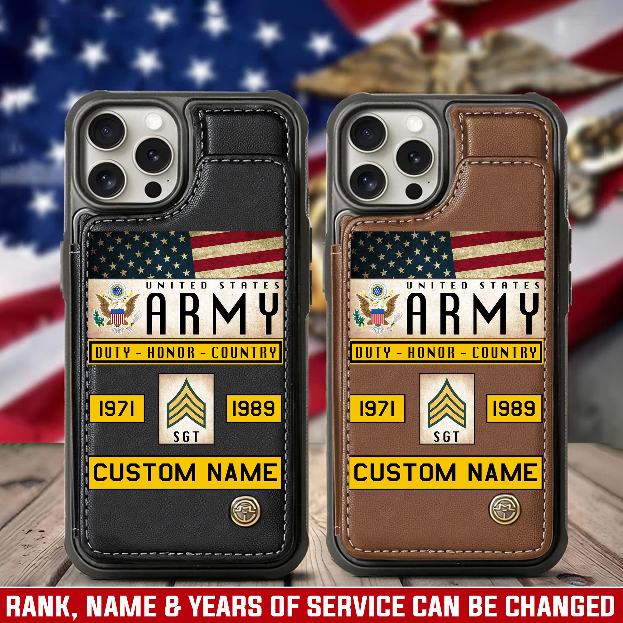 US Army, Freedom Isn't Free - Leather Flip Phone Case
