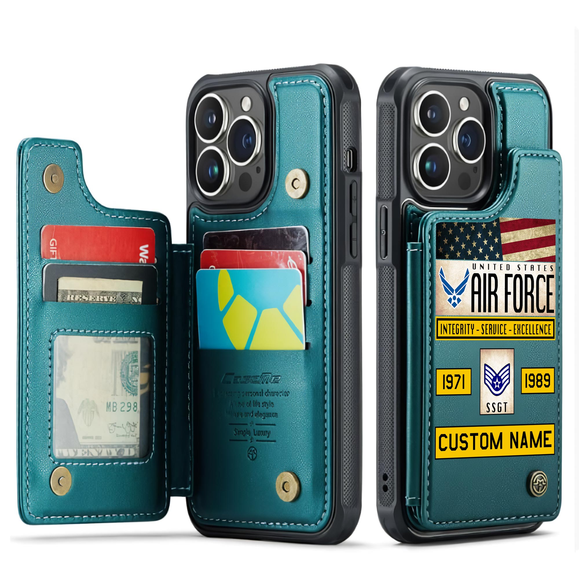 US Air Force , Lest We Forget - Leather Flip Phone Case - Image 5