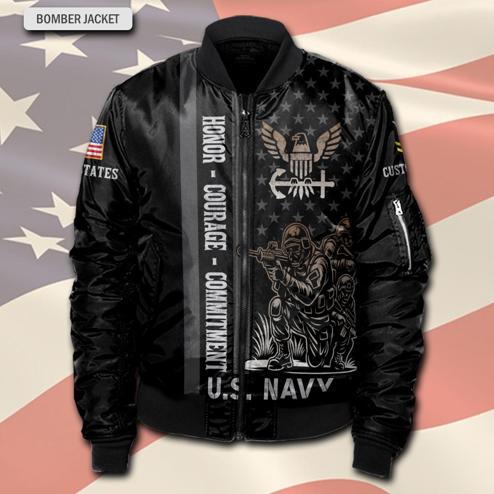 US Navy, E 5 Red - Bomber Jacket - Image 2