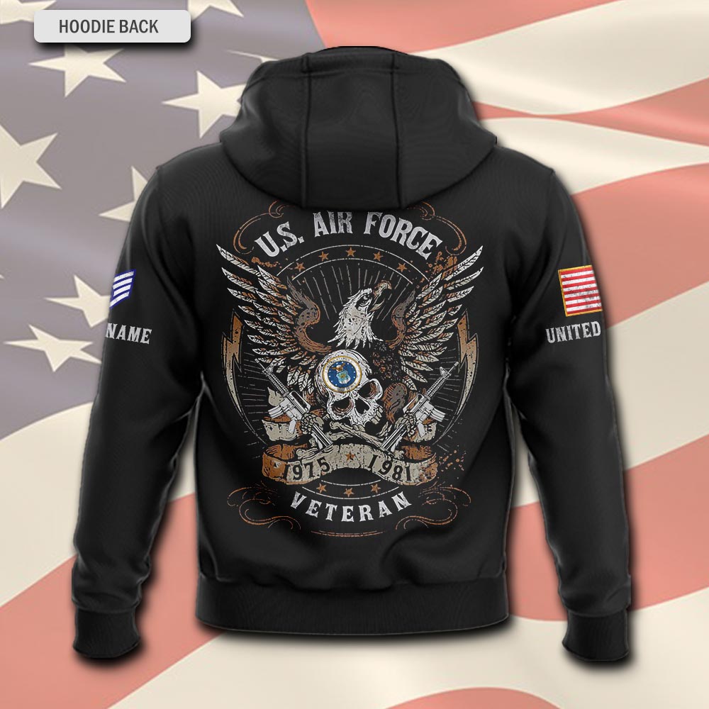 US Air Force , Remember - Honor - Respect - Hoodie - Image 3